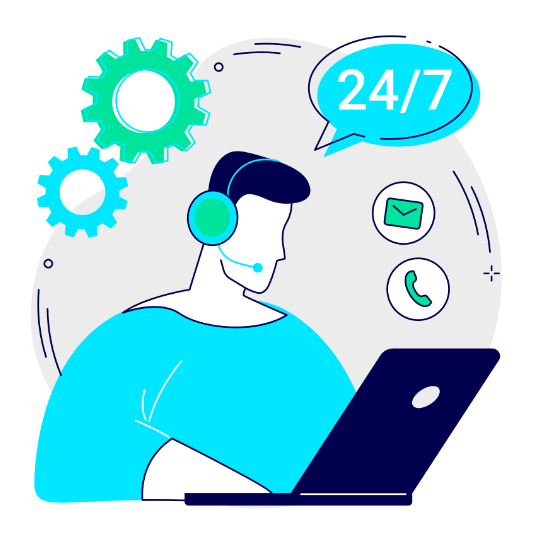 Inbound Call Center: Expert customer service representatives providing prompt and efficient resolution of customer queries, concerns, and requests