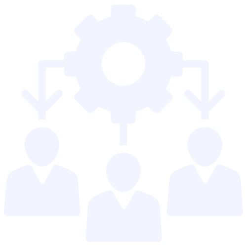 End-to-end lead management icon representing complete lead handling from acquisition to conversion